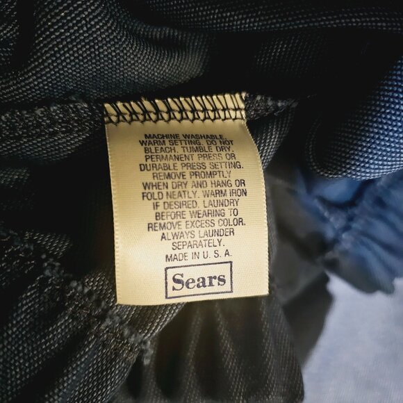 Vtg 70's Sears Polyester Navy Blue Pull-on Elastic Waist Trouser Pant, NWT 18A - Picture 7 of 8